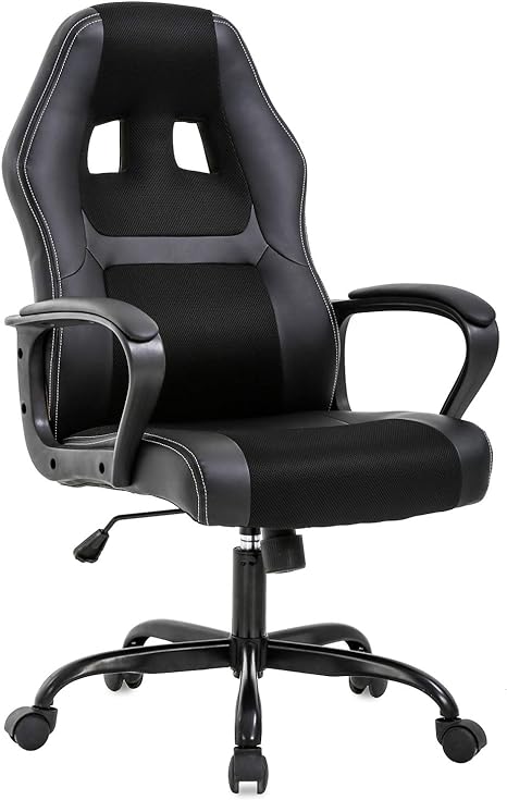 BestOffice Office Chair PC Gaming Chair Cheap Desk Chair Ergonomic PU Leather Executive Computer Chair Lumbar Support for Women, Men