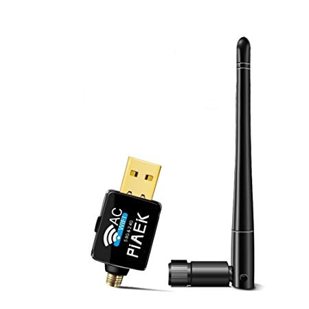Wifi Dongle - PiAEK 600mbps Dual Band 5G/433Mbps   2.4G/150Mbps Portable Antenna Usb Wireless Wifi Adapter Network Wlan Card for Windows XP/Vista/7/8/10 MAC … (600Mbps)