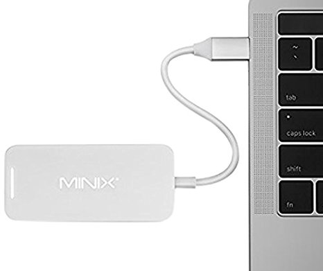 MINIX NEO C Mini, USB-C Multiport Adapter with HDMI - Silver (Compatible with Apple MacBook and MacBook Pro)