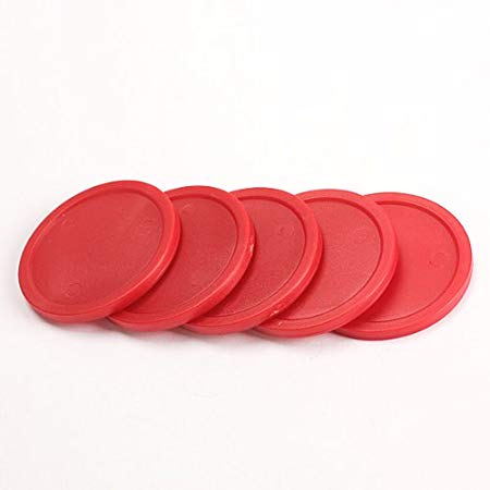 Pack of 5 Red 2-inch Mini Air Hockey Table Pucks