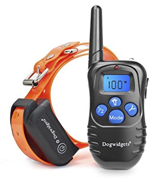 Dogwidgets DW-18 Dog Training Collar With Remote 100 Levels Of Shock Vibration Warning Sound Beep Rechargeable Waterproof 330 Yards Pet Trainer