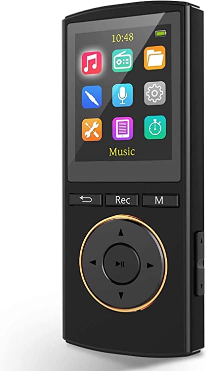 MP3 Player,Musboy 32GB Music Player Support Up to 128GB,Support 1600 Songs,1800 Minutes of Playtime,Portable Media Player with FM Radio,Vioce Receord,E-Book Reader,HiFi Sound,1.25 oz for Running
