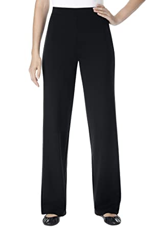 Woman Within Women's Plus Size Wide Leg Ponte Knit Pant