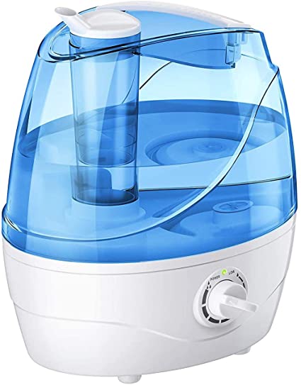 Cool Mist Humidifiers, 2.2L Quiet Ultrasonic Humidifiers for Bedroom, Easy to Clean Air Humidifier with 360°Nozzle, Auto Shut-Off, Adjustable Mist Output and Long Working Time