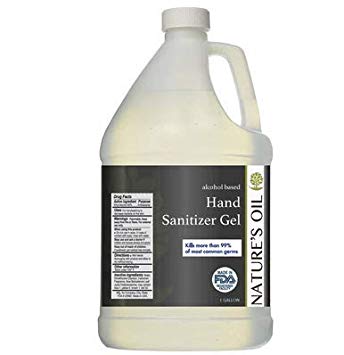 1 Gallon Unscented Hand Sanitizer Gel (128 oz - Refill) by Nature's Oil