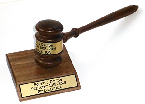 Gavel and 4 X 4 Sound Block Personalized
