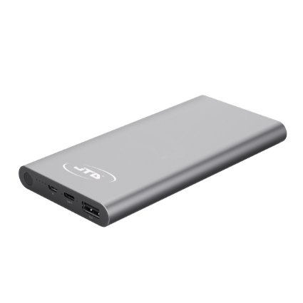 JTD ® USB-C Type-C 10000mAh Ultra-High-Capacity Premium Portable External Battery/Portable Charger/Power Bank (4.8A Output & Smart Power) for iPhone, iPad, Samsung & more