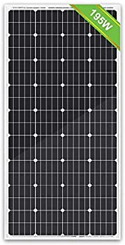 ECO-WORTHY 195 Watt Monocrystalline Solar Panel for 12V Battery Charging, Compact Design for RV Trailer Camper Marine Boat Off Grid