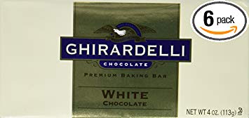 Ghirardelli Chocolate Baking Bar, White Chocolate, 4-Ounce Bars (Pack of 6)
