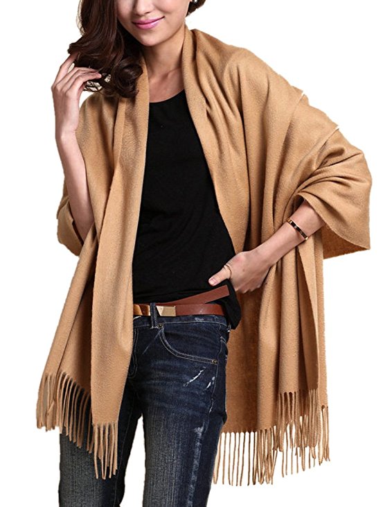 NOVAWO Extra Large 78"x27" Soft Cashmere and Wool Shawl Wrap for Women (8 colors)