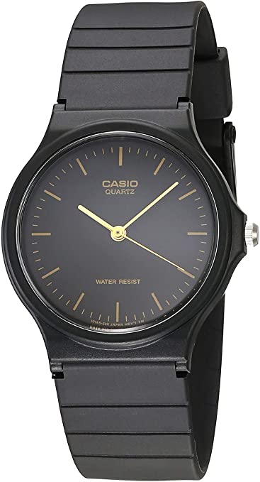 Casio Men's MQ24-1E Black Resin Quartz Watch with Black Dial