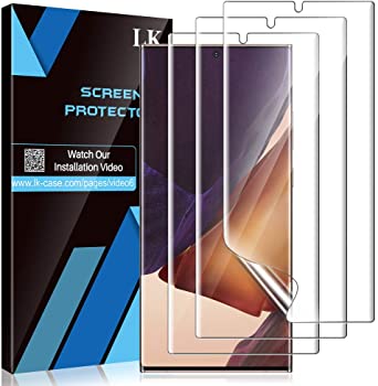 LK [3 Pack] Screen Protector for Samsung Galaxy Note 20 Ultra, [Positioning Tool] [In-Display Fingerprint Support] Maximum Coverage HD Clear Flexible TPU Film