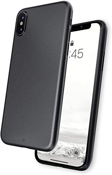 Caudabe Veil XT iPhone Xs MAX [Ultra Thin Case] with [Micro-Etched Matte Texture] for iPhone Xs MAX (Stealth Black)