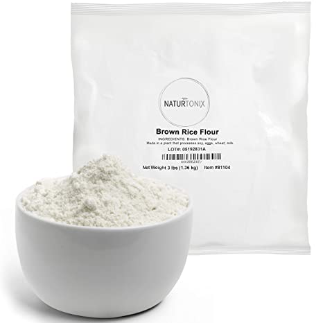 Brown Rice Flour | Premium Grade | 3 Pound Bag | Gluten Free and Non-GMO | Made in the USA