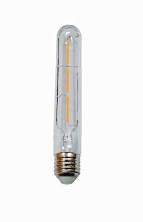 Fulight LED Filament Long Tube Bulb T30 - 3W Soft White 2700K E26 Medium Base to Replace 40W Tungsten Tube Incandescent Bulbs, Antique