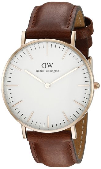 Daniel Wellington Women's 0507DW Classic St. Mawes Stainless Steel Watch with Brown Band