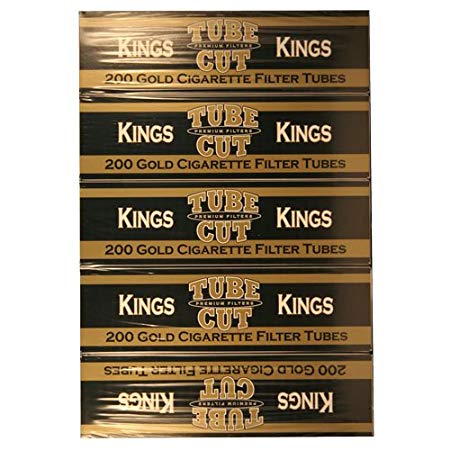 Gambler Gold King Tube Cut Cigarette Tubes 200ct Carton 5 Pack