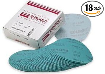 Sungold Abrasives 74683 74683 6-Inch x No Hole Eclipse Film Hook and Grits 5 Each of 800, 1200, 1500 and 2000 Loop Discs Assorted Fine, 20-Piece