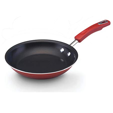 Rachael Ray Classic Brights Hard Enamel Nonstick 8.5-Inch Skillet, Red Gradient