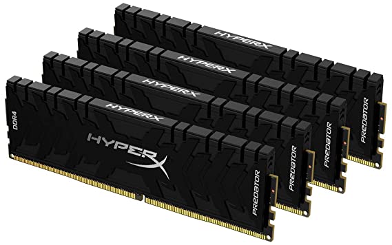 HyperX Predator 128GB 3000MHz DDR4 CL16 DIMM (Kit of 4) XMP HX430C16PB3K4/128, Black