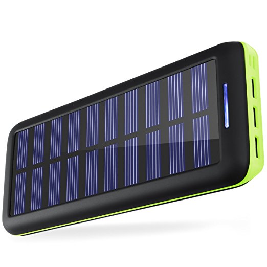 Solar Charger KEDRON 22000 Portable Chargers 22000mAh External Battery Pack 2 Port Input & 3 Usb Output Power Banks or iPhone, iPad and Samsung Galaxy and More