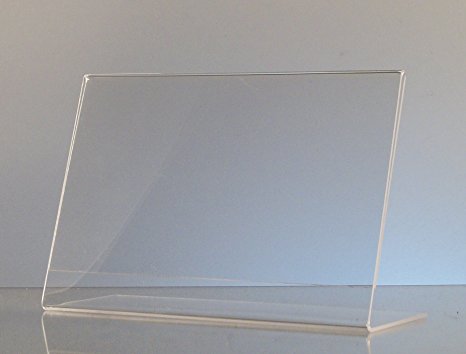 Dazzling Displays 6-pack Acrylic 6 x 4 Slanted Sign Holders