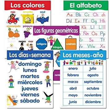 Creative Teaching Press Spanish Basic Skills, 5-Chart Pack (5792)