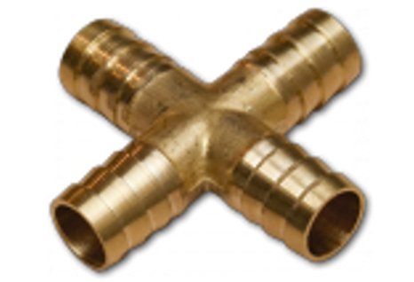 SOLID BRASS CROSS CONNECTORS(ALL SIZES ON ONE LISTING)FREE DELIVERY!! (12.5MM)