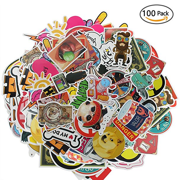 Laptop Stickers pack,100 Pcs Graffiti Stickers Skateboards Car Patches Decals For Kids Luggage Bumpers Bikes Motorcycle Bicycles Gift,by E-Starlet