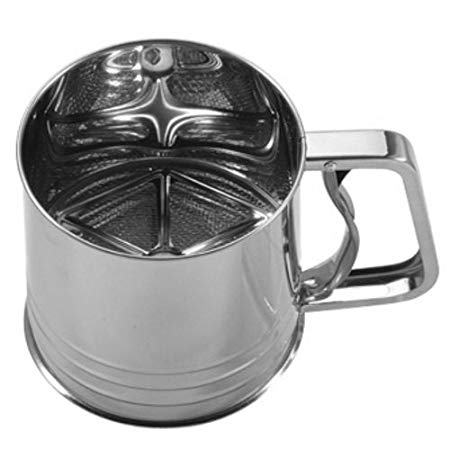 Danesco Stainless Steel Flour Sifter, 5 Cup