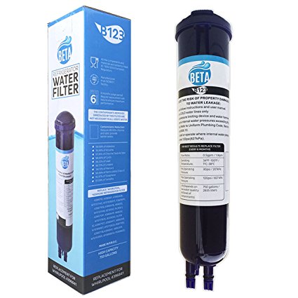Beta 1-Pack Water Filter Compatiable with Whirlpool 4396841 4396710 Pur Filter3 EDR3RXD1 Push Button Refrigerator Filter Replacement
