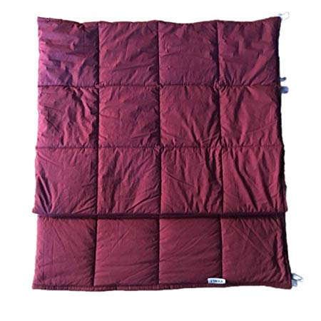 ZonLi Full Bed Weighted Blanket for Children and Adults - 60"x 80", 15 lbs, Burgundy