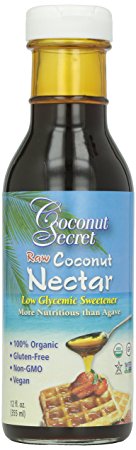 Coconut Secret Organic Raw Coconut Nectar Low Glycemic Sweetener - 12 oz
