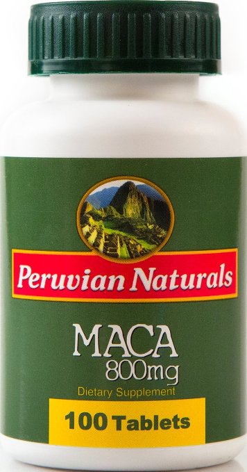 Peruvian Naturals Organic Maca 800mg - 100 Tablets