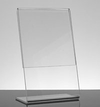 Dazzling Displays 3-pack Acrylic 5 x 7 Slanted Sign Holders