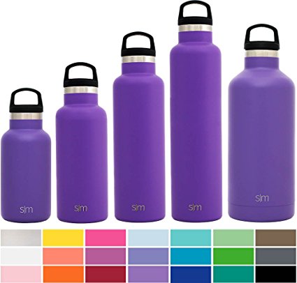 Simple Modern Ascent Water Bottle - Vacuum Insulated 18/8 Stainless Steel Powder Coated - 18 Colors