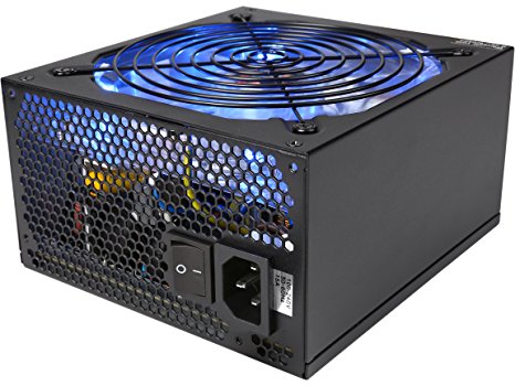 Rosewill Gaming Power Supply / PSU, 1000 Watt (1000W) 80 PLUS Bronze Certified PSU with Silent and Blue LED 135mm Fan and Auto Fan Speed Control, Semi-modular Design, RBR-1000MS