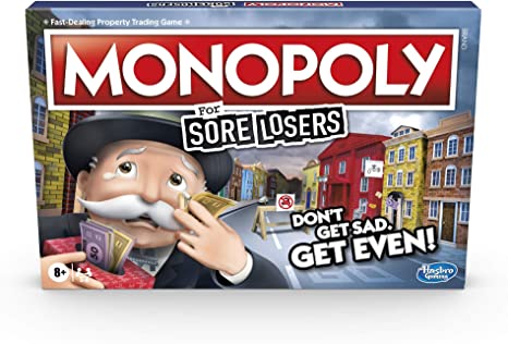 Hasbro Gaming Monopoly for Sore Losers Board Game for Ages 8 and Up, The Game Where it Pays to Lose