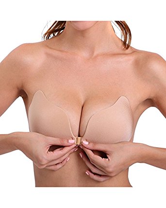KissLace Women Strapless Self Adhesive Invisible Sexy Push up Seamless Bras
