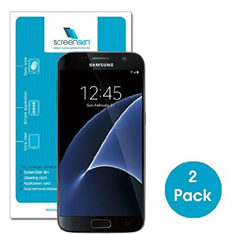 [Pack of 2] Samsung Galaxy S7 Glass Screen Protector, ScreenSkin® 0.3mm Tempered Glass Crystal HD Clear Transparent Screen Protector