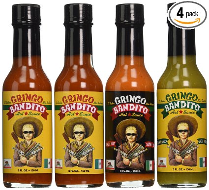 Gringo Bandito GB Collection Hot Sauce Variety Pack, 5 Ounce (Pack of 4)