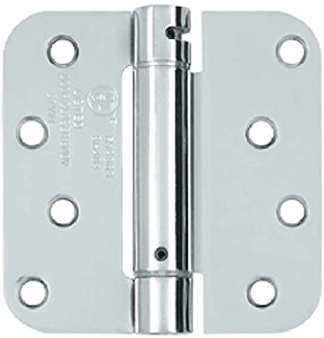 Deltana DSH4R526 Single Action Steel 4-Inch x 4-Inch x 5/8-Inch Spring Hinge