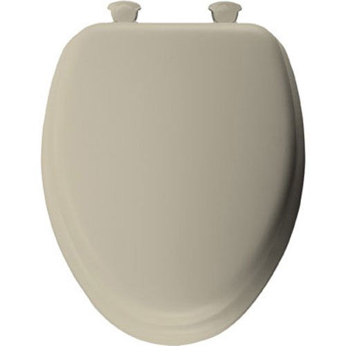 Bemis 113EC006 Mayfair Deluxe Soft Toilet Seat with Easy Clean and Change Hinge, Elongated, Bone