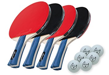 Killerspin JETSET 4 Table Tennis Paddle Set with Balls