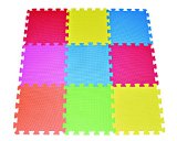 POCO DIVO 9-tile Multi-color Exercise Mat Solid Foam EVA Playmat Kids Safety Play Floor