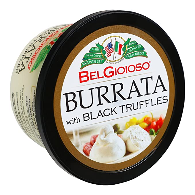Belgioioso Burrata with Black Truffles, 8 oz