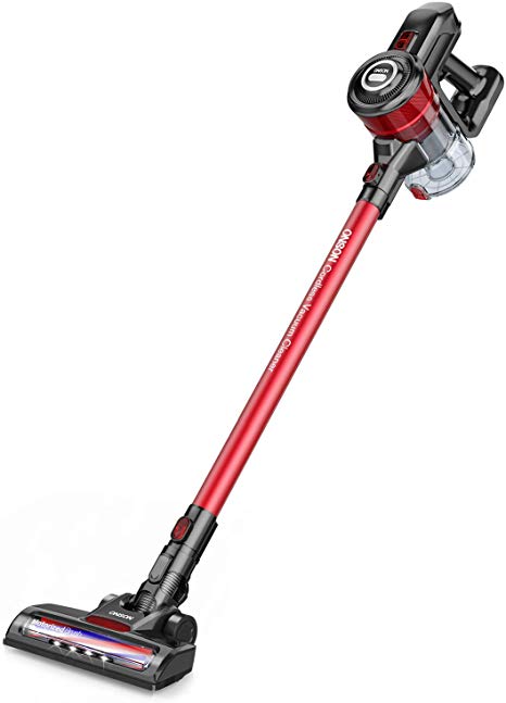 Cordless Vacuum, ONSON Stick Vacuum Cleaner, Powerful Cleaning Lightweight Handheld Vacuum with Rechargeable Lithium Ion Battery