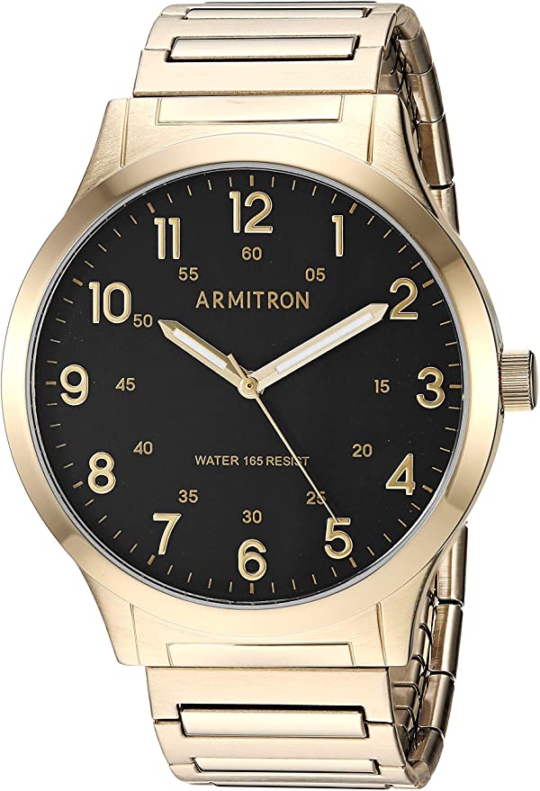 Armitron Men's 20/5310BKGP Easy-Read Expansion Band Watch