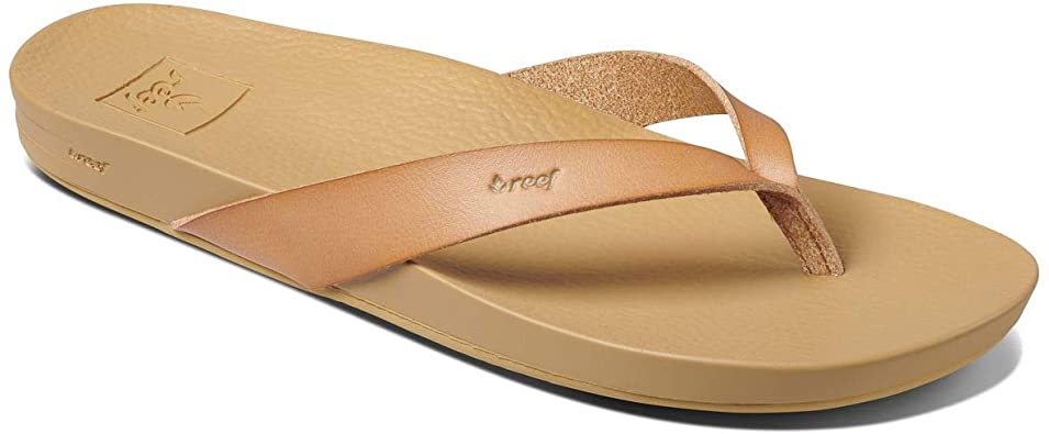 Reef Women's Sandals Cushion Bounce Court | Vegan Leather Flip Flops Straps