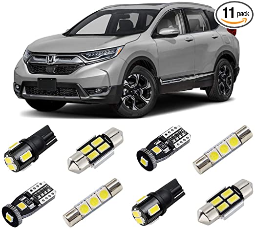 BRISHINE White Interior LED Lights Kit for 2012-2020 Honda CR-V Super Bright 6000K LED Interior Light Bulbs Package   License Plate Lights and Install Tool